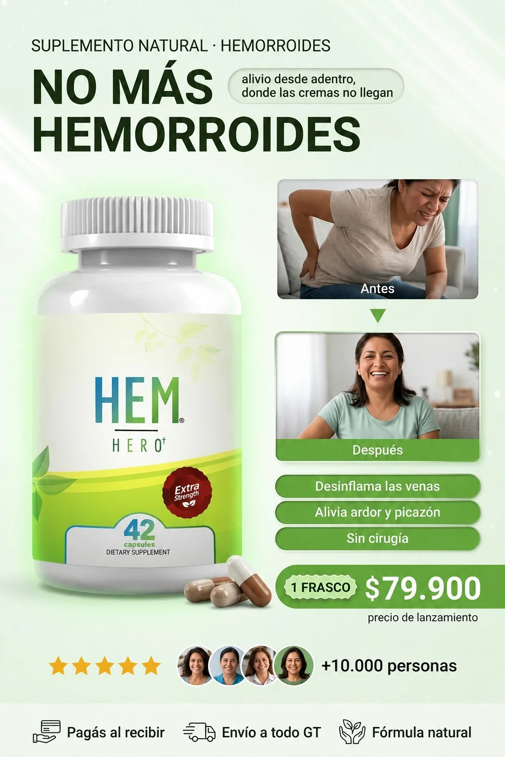 Hem Hero hemorroides eliminadas de raiz