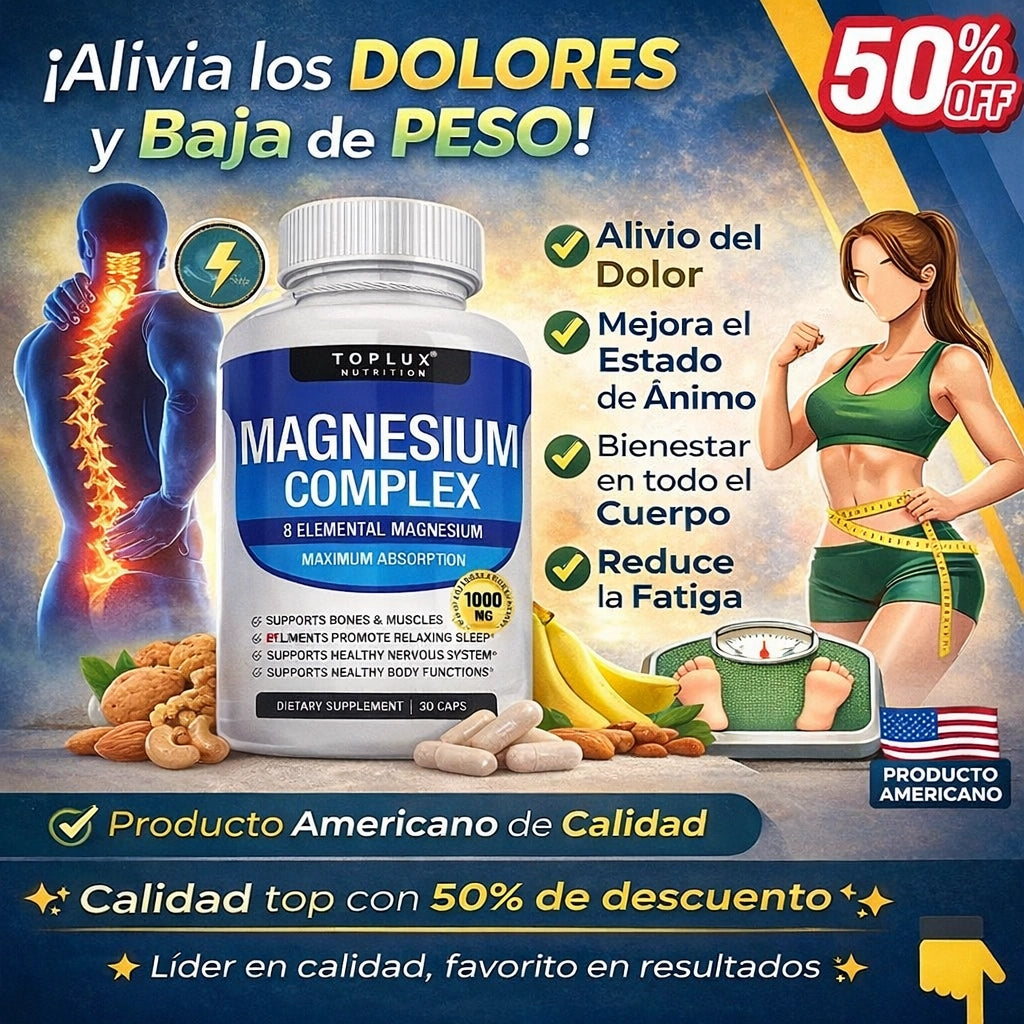 Complejo de Magnesio 8en1 🍃 IMPORTADO 🇺🇸